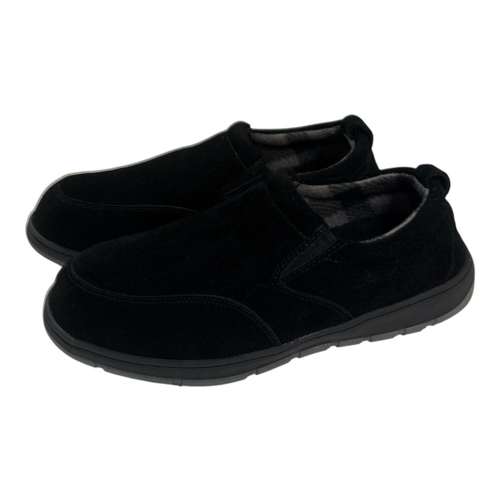 Clarks Shoes Loafers Slippers Slip Ons Men Size 10M Black Suede Comfort Walking